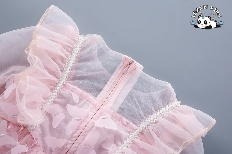 LEZONKIDS - Customizable High Quality Tulle Dresses Girls 2-14 Years Fairy Birthday Princess Dress for Girl